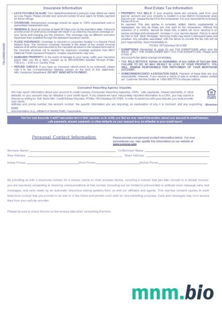 USA Synovus Bank wyciąg z kredytu hipotecznego w formatach Word i PDF, 3 strony 3
